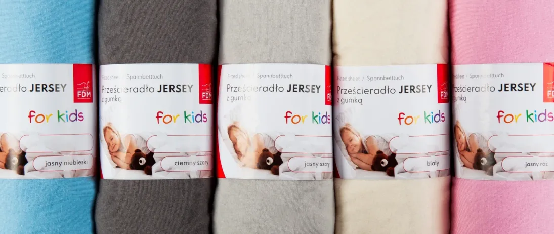 Prześcieradło dziecięce JERSEY jasnoszare